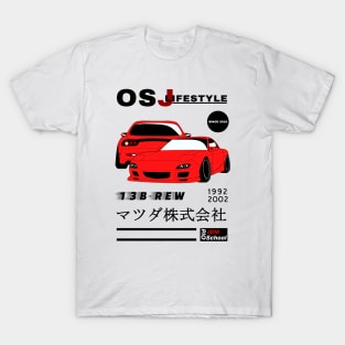 RX-7 [FD] (Red) OSJ LifeStyle T-Shirt